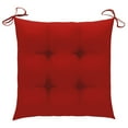 thumbnail image 3 of vidaXL Chaises de Jardin avec Coussins Rouges 3 Pcs Bois de Teck Massif, 3 of 5