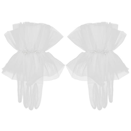 

1 pair of Wedding Gloves Mesh Bridal Gloves Bridal Dress Gloves Wedding Supply