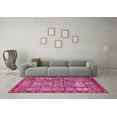 thumbnail image 3 of Ahgly Company Indoor Round Abstract Pink Modern Area Rugs, 3' Round, 3 of 4