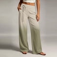thumbnail image 2 of Danhjin Women's Gradient Pants Wide Leg High Elastic Waist with Drawstring Print Fashion Flowy Palazzo Loose Vacation Trousers, 2 of 7
