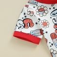 thumbnail image 6 of Coerni 4th of July Toddler Baby Girls Clothes Cartoon Pattern Cotton Short Sleeve T-Shirts Elastic Wais Shorts 2 Pcs Summer Sets, 6 of 7
