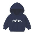thumbnail image 2 of Riecok Toddler Baby Boys Girls Cotton Hoodie Sweatshirt Long Sleeve With Pockets Crewneck Soft Oversized Comfy Hoodies for Boys Athletic Tops Blouse Tee Spring Clothes Navy 1 T, 2 of 3