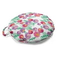 thumbnail image 1 of Botanical Round Floor Cushion with Handle, Floral Themed Pattern of Natural Motifs Flowers in Watercolor Paint Green Leaves, Pillow for Living Room & Dorms, 18" Round, Multicolor, by Ambesonne, 1 of 4