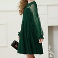 thumbnail image 4 of MEZZALL Girls Lace Long Sleeve Solid Color Cute Dress For Ages 6 15 14-15 Comfort Kids Wear, 4 of 9