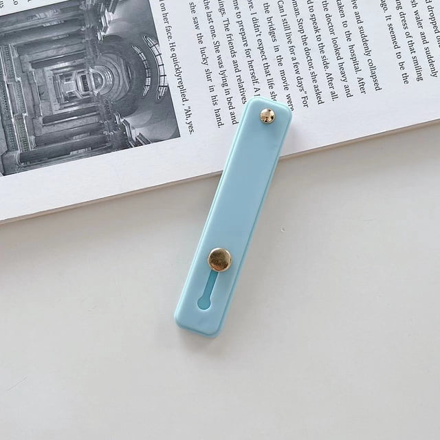 Adecuado para funda de teléfono móvil, correa de muñeca, dedo autoadhesivo, soporte para persona perezosa, color caramelo, tpu más pu, color simple