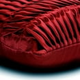 thumbnail image 2 of The HomeCentric Cushion Cover For Sofa, Red Pack of 2, 22x22 inch (55x55 cm) Pillow Covers, Satin Textured & Pintucks Throw Pillows For Sofa, Solid Color Pattern Modern Style Easter - Lustrous Folds, 2 of 3