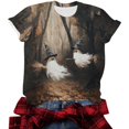 thumbnail image 5 of QQZ Loose Fit Short Sleeve Halloween T Shirts For Women, Witch Ghost Pumpkin Bat Haunted House Graphic Womens Halloween Shirts For Pumpkin Patch Trick Or Treat Halloween Casual Outings, 5 of 6