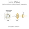 thumbnail image 6 of Rosec Jewels Lab Created Diamond Halo Earrings - Classic Diamond Studs with Screw Back (Ef-Vs Quality), 18K Yellow Gold, 6 of 7