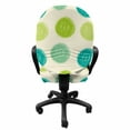 thumbnail image 3 of Abstract Office Chair Slipcover, Hand Drawn Circles Geometric Modern Creative Sketchy Ovals, Protective Stretch Decorative Fabric Cover, Standard Size, Beige Apple Green Teal, by Ambesonne, 3 of 5