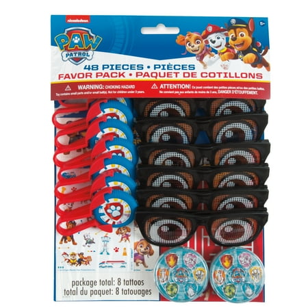PAW Patrol Birthday Party Favors for 8, 48pcs