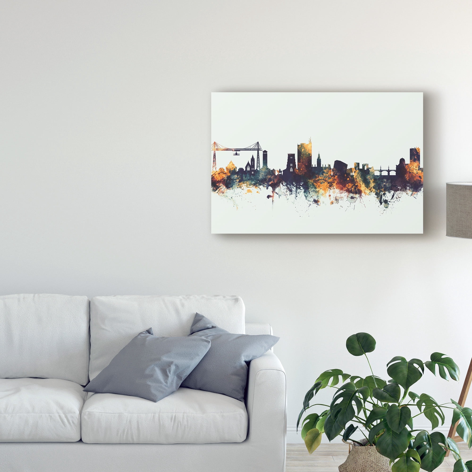 Trademark Fine Art 'Newport Wales Skyline IV' Canvas Art by Michael Tompsett