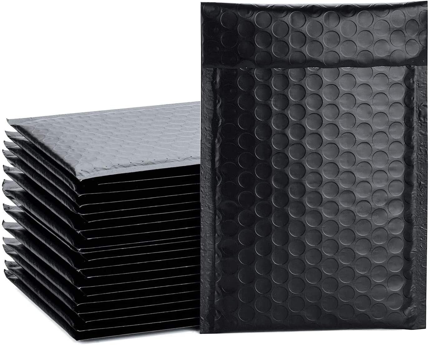 Black Poly Bubble Mailers 4x8 Padded Envelopes #000 Shipping Black 4x8 50 pc 