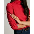 thumbnail image 3 of Joules Women's Clarissa Solid Roll Neck Jersey Top, Red, Size 6/Small, 3 of 5