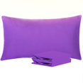 thumbnail image 1 of King Pillowcases Set of 2, 100% Brushed Microfiber, Soft and Cozy, Wrinkle, Fade, Stain Resistant with Envelope Closure, 20"x 36", Purple, 1 of 7