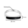 thumbnail image 5 of Rectangular Bar Black Onyx Stone Inlay Sterling Silver Ring-7, 5 of 6