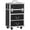 Black, variant on HOMCOM Rolling Makeup Train Case Traveling Cart w/ Swivel Wheel Silver