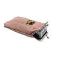 thumbnail image 3 of Genuine Leather Cigarette Case Holder Slim Pack Regular or 100's & Lighter Pocket with Metal Twist Clasp Light Pink, 3 of 6