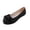 Black, variant on Womens Pink Velvet Floral Ballet Flats Comfortable Slip On Round Toe Cushioned Insole Soft Flats for Casual Work Office Everyday Wear,Size 6.5