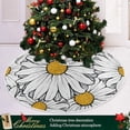 thumbnail image 6 of FMSHPON White Daisies Art Xmas Christmas Tree Skirt Stand Mat for Holiday Party Decoration Indoor Outdoor 36 inches, 6 of 6