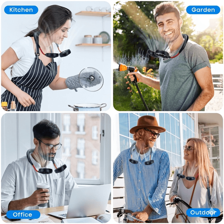 Portable Wearable Neck Fan Rechargeable Personal photo 3