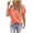 Orange, variant on WIZUTIZ Workout Tops for Women up to 60% Off Loose Fit Tshirts Solid Cotton Linen Pure Colour V-Neck Shirts Holiday Beach Ladies Tops Lightweight Cotton Soft Tshirt Retro Tunics Short Sleeve Tee Bl