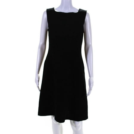 

Pre-owned|Lafayette 148 New York Womens Zip Darted A-Line Midi Sheath Dress Black Size 6