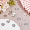 thumbnail image 3 of 100 Sets Round Bezel Cups Flat Round Tray Settings 14mm Plain Edge Blank Bezel Pendant Trays Stainless Steel Cabochon Settings Metal Edge Bezel Cups for DIY DIY Jewelry Making, 3 of 9