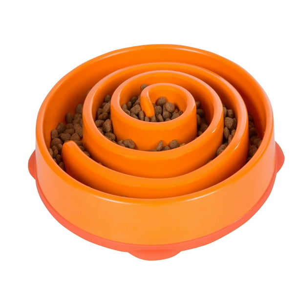 Outward Hound Fun Feeder Slo Bowl, Slow Feeder Dog Bowl, Purple, Large