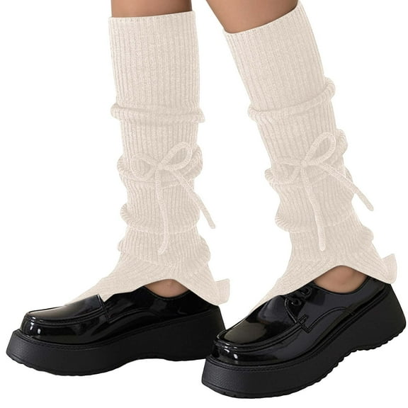 IWRICH Women's Trends Leg Warmers Cute Leg Warmers 80s Goth Accessories for Party Sports White