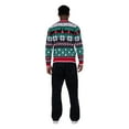 thumbnail image 2 of Jollidays Men's Christmas Wreath Llama Long Sleeve Crewneck Ugly Christmas Sweater,Sizes S-2XL, 2 of 6