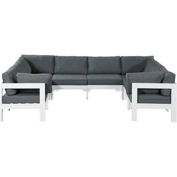 Meridian Furniture Nizuc Grey Outdoor Patio Modular Sectional