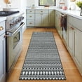 thumbnail image 3 of Senfot 2x6 Large Geometric Bohemian Area Rug Machine Washable Farmhouse Accent Throw Carpet Non-Slip for Living Room Bedroom Hallway Black, 3 of 8