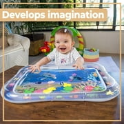 Tummy Time Baby Water Mat, Inflatable Infant Toys Baby Playmat Early Sensory Development BPA-Free