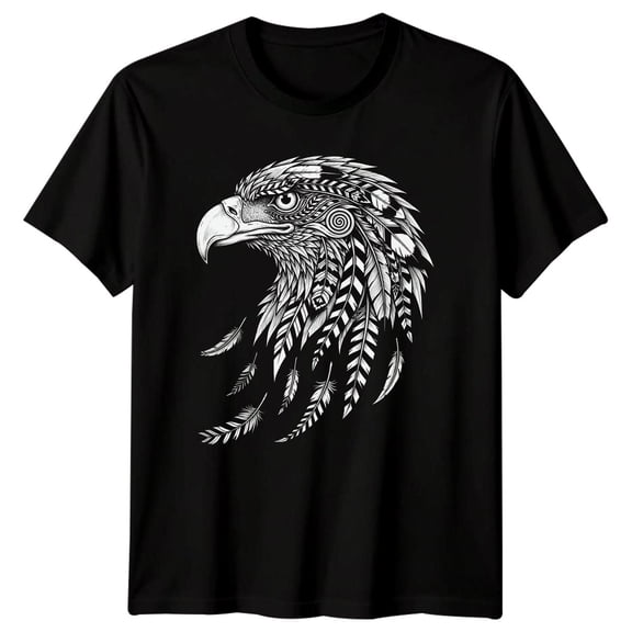 Eagle Tribal Art Mens T-Shirt Animals Wildlife Graphic Tee