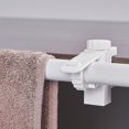 thumbnail image 3 of 2pcs Curtain Rods Bracket Hanger Hook Rod Support Clamp Crossbar Fixing Clip Wall Hooks Organizer Rails Rack Home Storage, 3 of 5