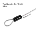 thumbnail image 2 of Unique Bargains Security Cable 2.5mm x 2m/6.5ft Coated Luggage Lock Wire Rope with Double Loop, Clear, 3 Pack, 2 of 5
