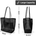 thumbnail image 5 of BeachNylon Mesh Tote Bag, Casual Tote Bag Women Foldable MAX 23L Shoulder Bag For Beach Picnic Vacation, 5 of 9