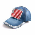 thumbnail image 2 of Siminsem Patriotic Hat Casual Sun Hat for Men Women, Casual Sun Hat, Blue, One Size, Polyester,Cotton, 2 of 4