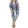 thumbnail image 3 of Saronite Blue Tie Dye Printed Full Length High Waisted Leggings (Women's Plus), 3 of 4