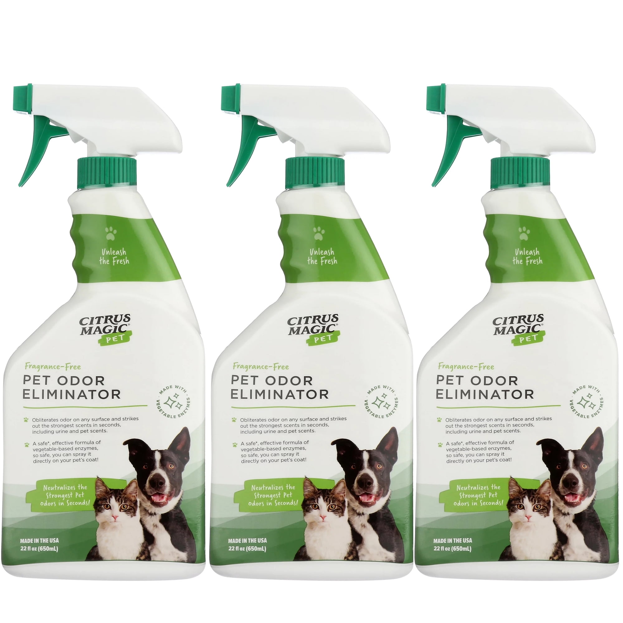 Citrus Magic Pet Odor Eliminator, 22 Fluid Ounces, Pack of 3