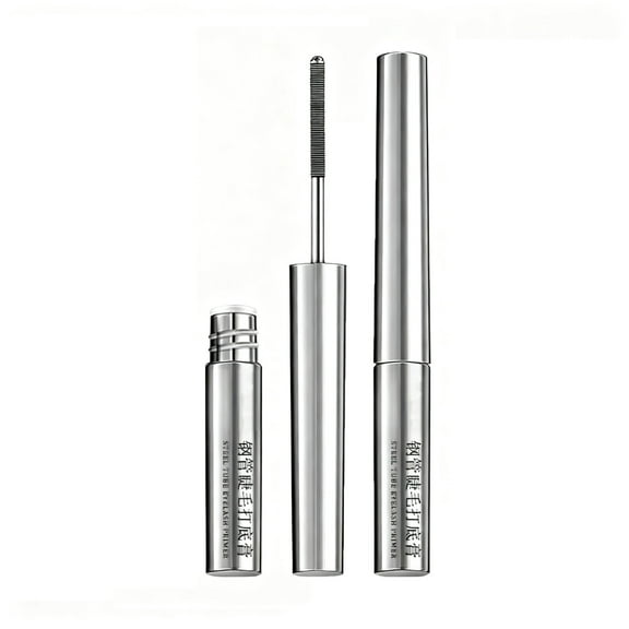Metal Wand Mascara, Waterproof Iron Wand Mascara Tubing, Black Washable, Long-lasting 3D Curling Eyelash, Smudge Proof & No Flaking