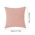 thumbnail image 3 of RBCKVXZ Pack of 1 Cozy Boucle-Like Textured Throw Pillow Covers for Couch Home Sofa Bedroom Car - 18"x18", Pink, 3 of 6