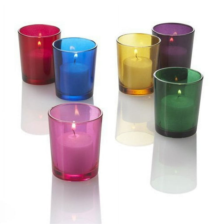 Colored votive candle best sale holders