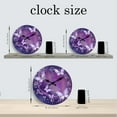 thumbnail image 3 of Purple Wall Clock for Girls Bedroom 14 Inch Butterfly Wall Clocks Battery Operated Silent Round Glass Wall Clock, 3 of 7