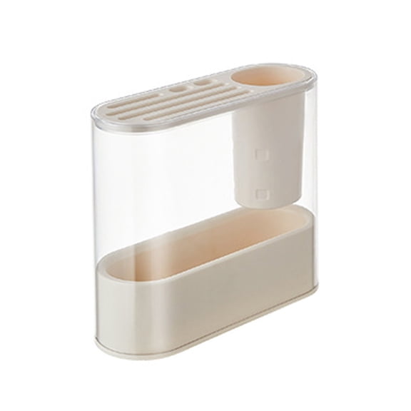 Leodye 1PCS Clear Slot Knife Block Organizer No-Knife Sturdy Home Kitchen Cutlery Knife Storage Rack Accessory -9.64*3.26.x8.38Inch