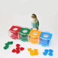 thumbnail image 2 of Caja de monedas colorida para pájaros, moneda de separación de colores de loros, caja de monedas con separación de colores de pájaros, juguetes de entrenamiento para loros, Ultra sensible, 2 of 6