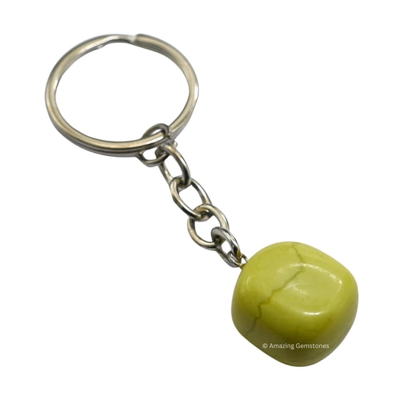 Serpentine Crystal Car Key Holder, Tumbled Crystal Keychain