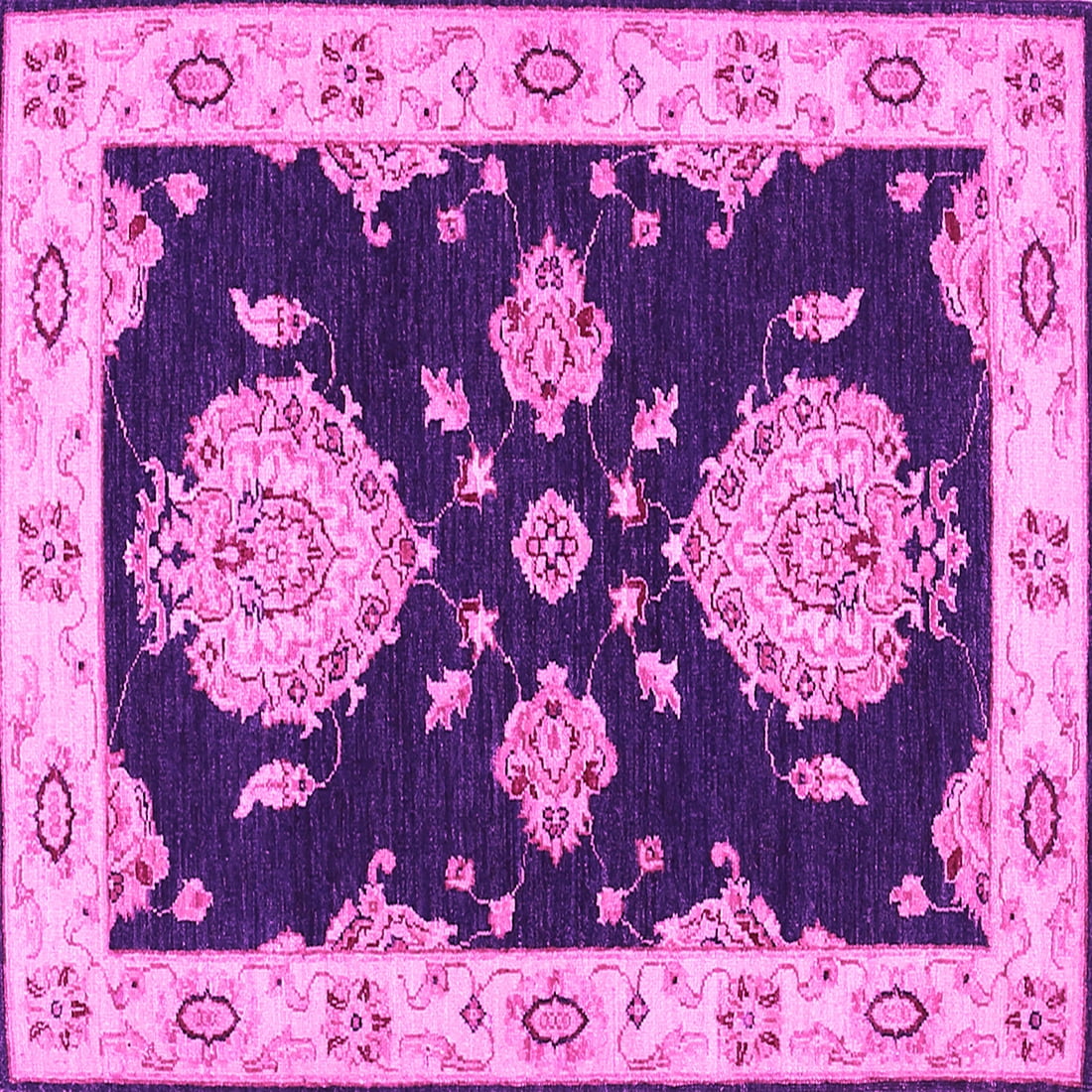 Ahgly Company Indoor Square Persian Pink Traditional Area Rugs, 5 ...