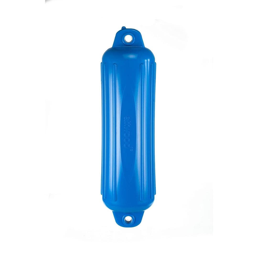 Attwood 9356BD1 Softside UV-Resistant Marine Oval Boat Fender, Blue, 6-Inch x 24-Inch