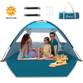 thumbnail image 6 of COMMOUDS Beach Tent, Sun Shelter for 3 Person, UPF 50+ Beach Sunshade Canopy, Portable, Easy Set-Up (Sky Blue), 6 of 9